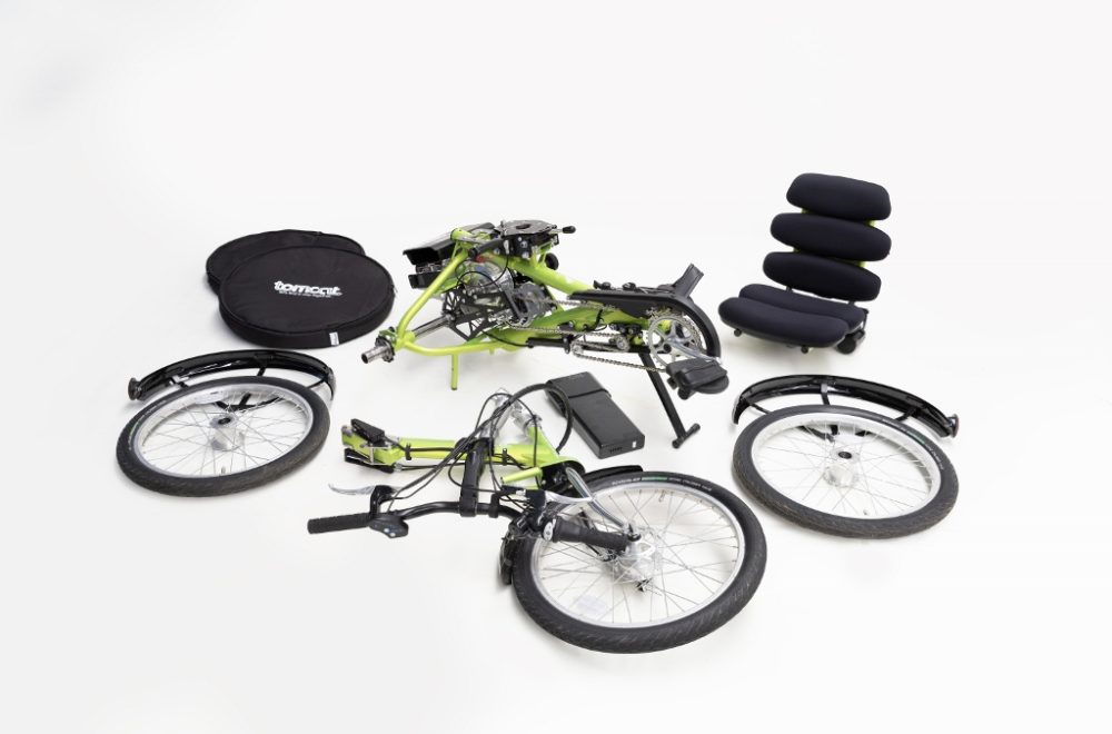Transportable trike, can be taken a part to fit in the boot of a car.